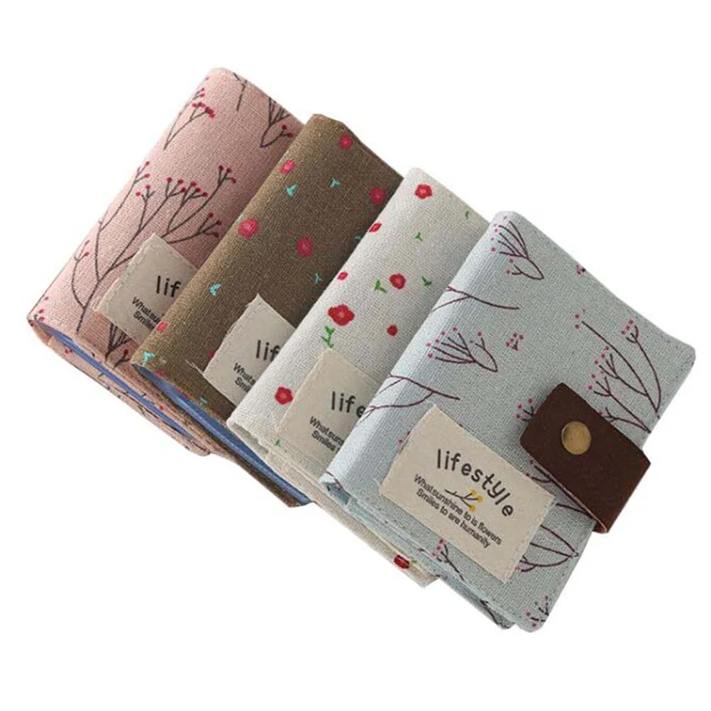 Portafoglio da Viaggio Creativo in Tela per Carte di Credito, Porta Monete e Documenti, Leggero e Multitasche, Beige, per Donne