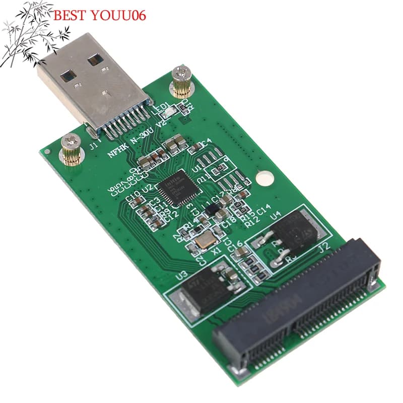 Adattatore convertitore PCBA per SSD esterno Mini USB 3.0 a PCIE MSATA (1 pezzo)