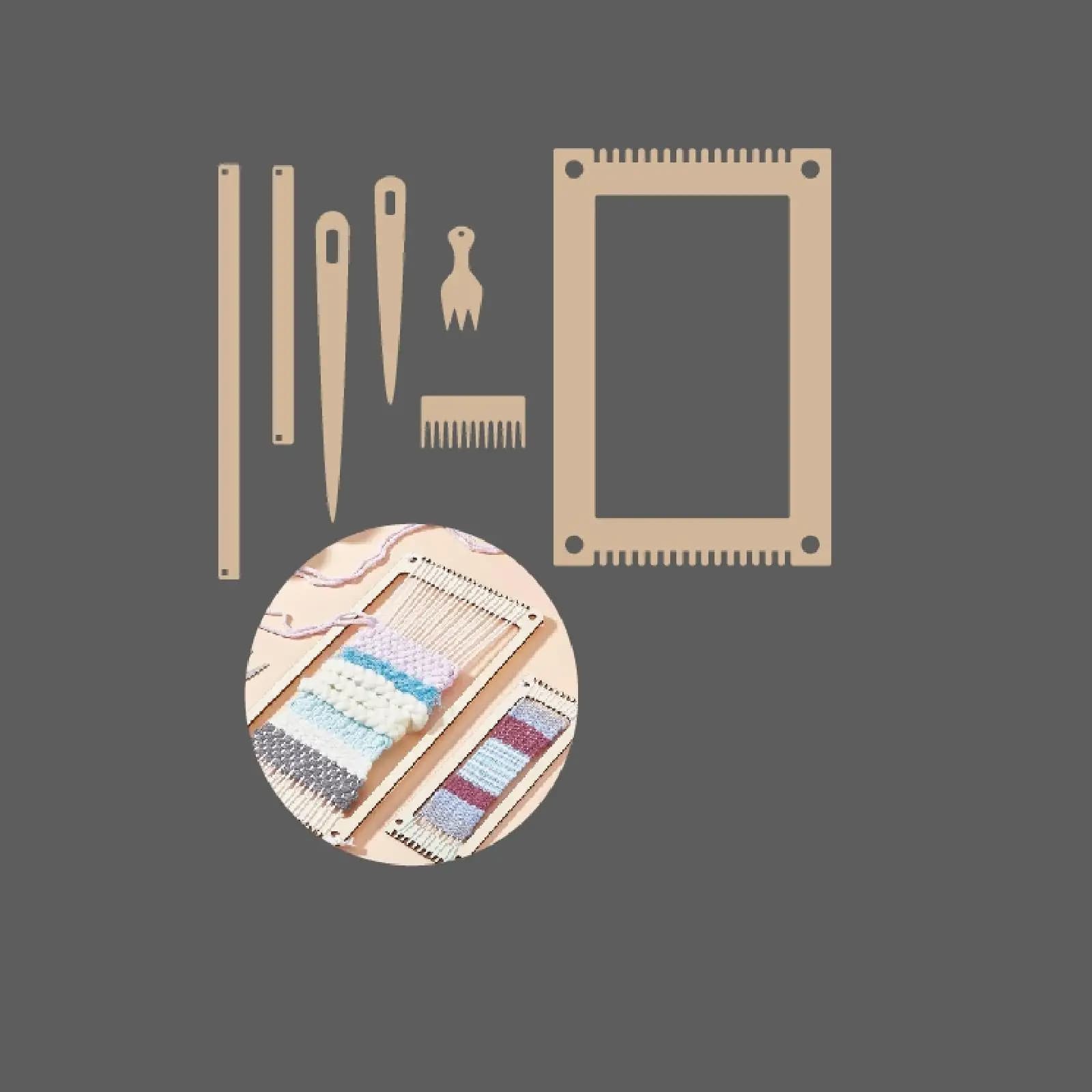 Wooden Weaving Loom Kit Handcraft Convenient Gift Hand Knitting Creative DIY Crafting for Beginners Women Weaving Lovers Adults