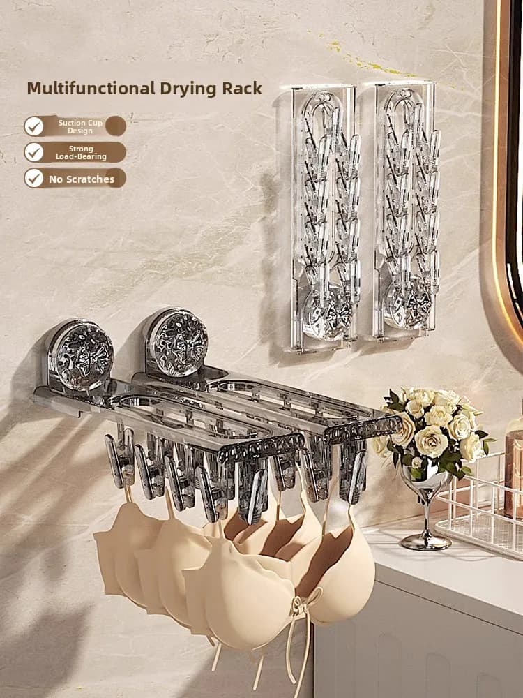 Ventosa multi-gancio Drng Ra Appendiabiti in plastica dal design creativo per biancheria intima Sos Organizzatore per bagno da balcone per adulti
