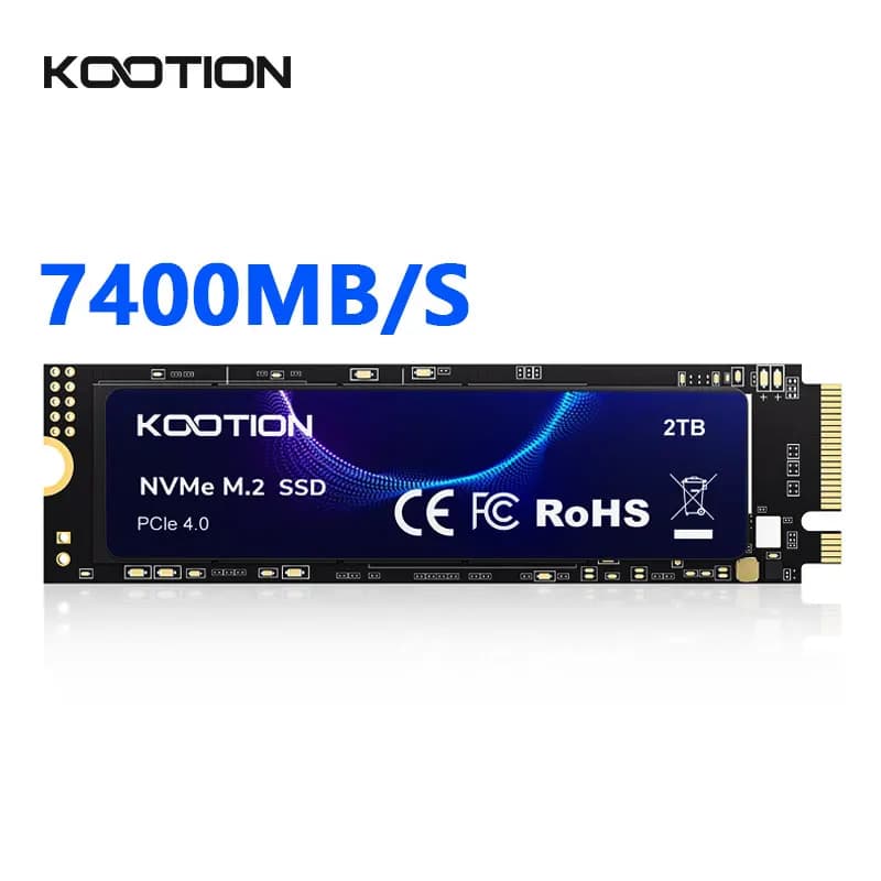 KOOTION X16Plus SSD M2 NVMe 2TB 1TB M.2 2280 Gen4 PCIe4.0x4 Disco rigido interno a stato solido per PC PS5 Laptop Playstation 5