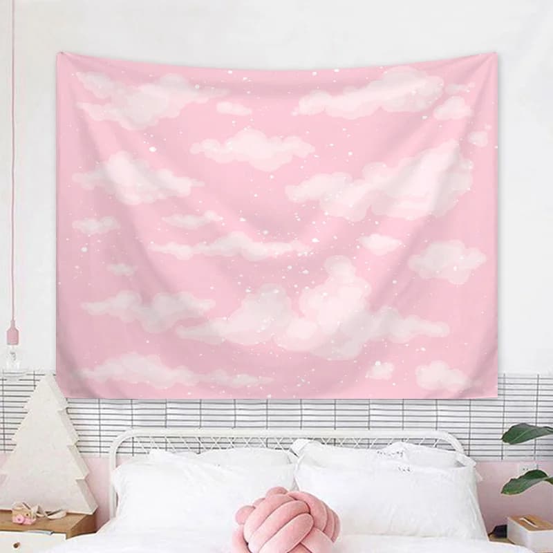 1pc Sky cloud tapestry, lovely cloud sky tapestry, bedroom, living room, dormitory wall decoration