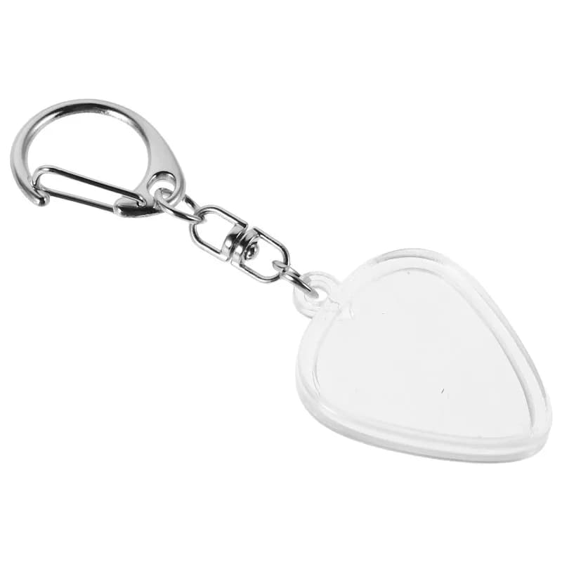 Heart Shaped Guitar Pick Case Clear Storage Holder Portable Keyring Plectrum Collect Box Musical Instrument Accessories