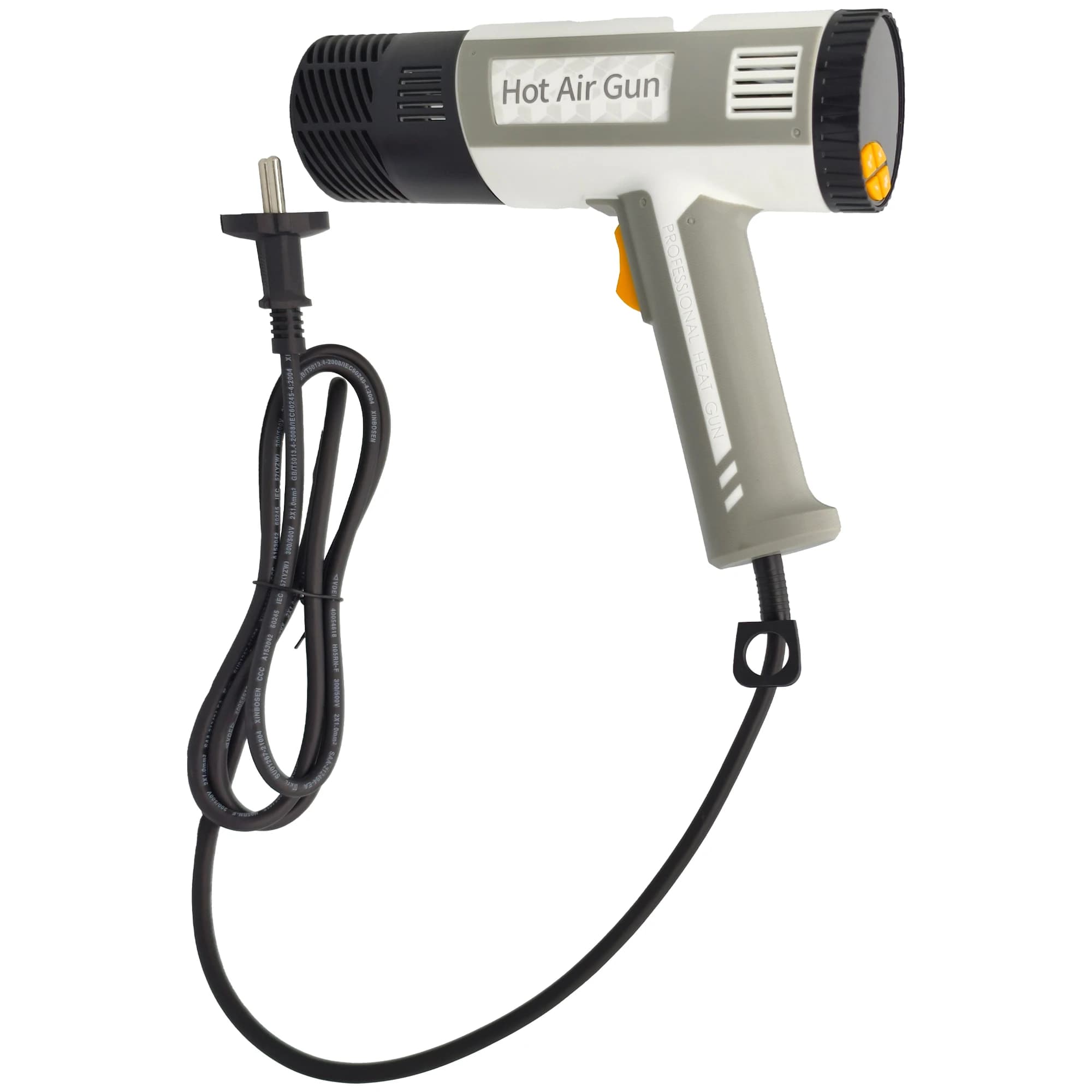 Pistola termica 60 ℃ - 650 ℃ Kit pistola ad aria calda per carichi pesanti a riscaldamento rapido Protezione da surriscaldamento con controllo della temperatura variabile con 4 ugelli