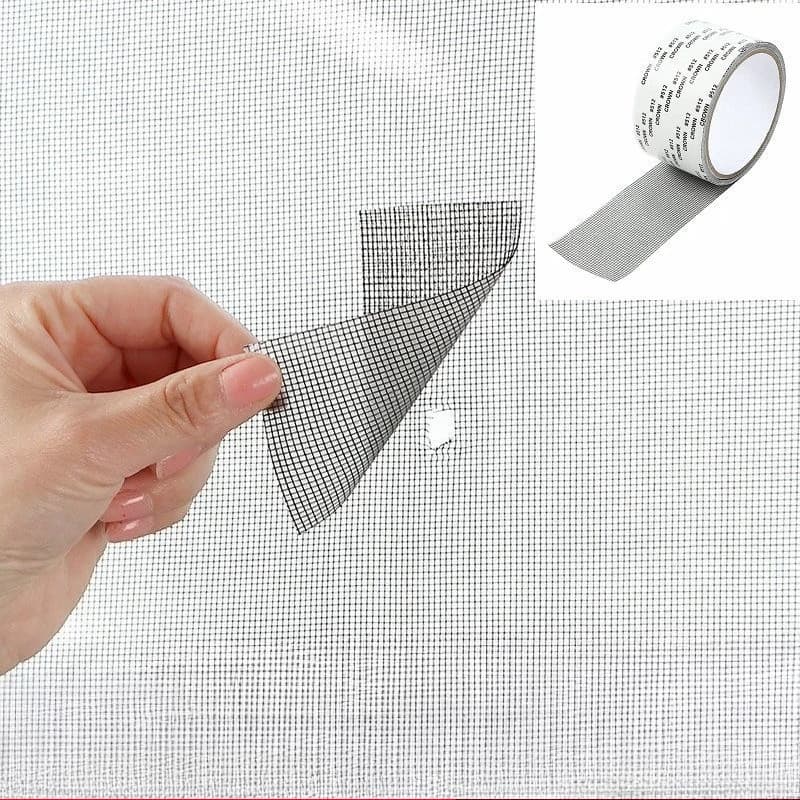 5x20cm Easy-to-Apply Window Screen Hole Repair Tape Mosquito Nets for Window Insect Screen Anti-Insect Self-Adhesive Mesh Patch