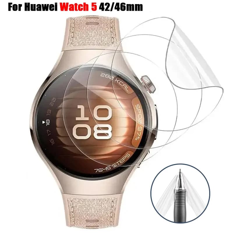 1-6PCS Screen Protector For Huawei Watch 5 46mm 42mm Smartwatch Idrogel Film For Huawei Watch 5 42mm 46mm Non Glass Accessories
