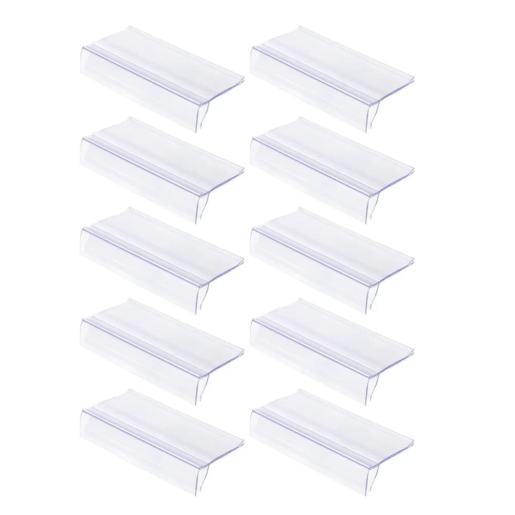 20 Pezzi Portaetichette in Plastica Trasparente con Design a Fessura Mobile per Scaffalature, Supermercati, Farmacie, Negozi al Dettaglio, Espositori Prezzi