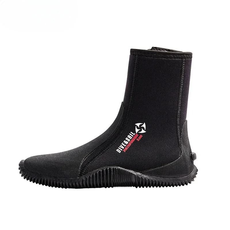 Scarpe da Subacquea 5MM, Stivali Alti per Sport Acquatici, Scarpe da Spiaggia e Surf, Antiscivolo, Attrezzatura per Snorkeling