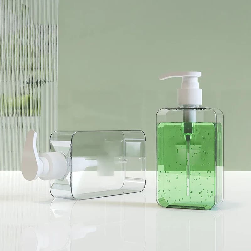 Refillable Soap Dispenser Bottle for Bathroom Liquid Shampoo and Shower Gel Storage Container with Push Top Empty Bottle