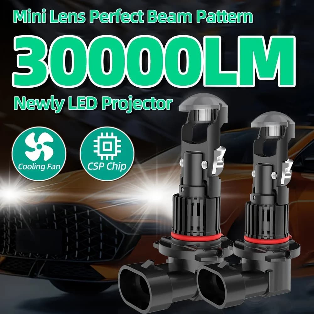 Mini lente per proiettore H11 H9 H8 LED faro per auto 26000LM 6500K chip CSP lampadina fendinebbia 12V 24V facile installazione Canbus senza errori
