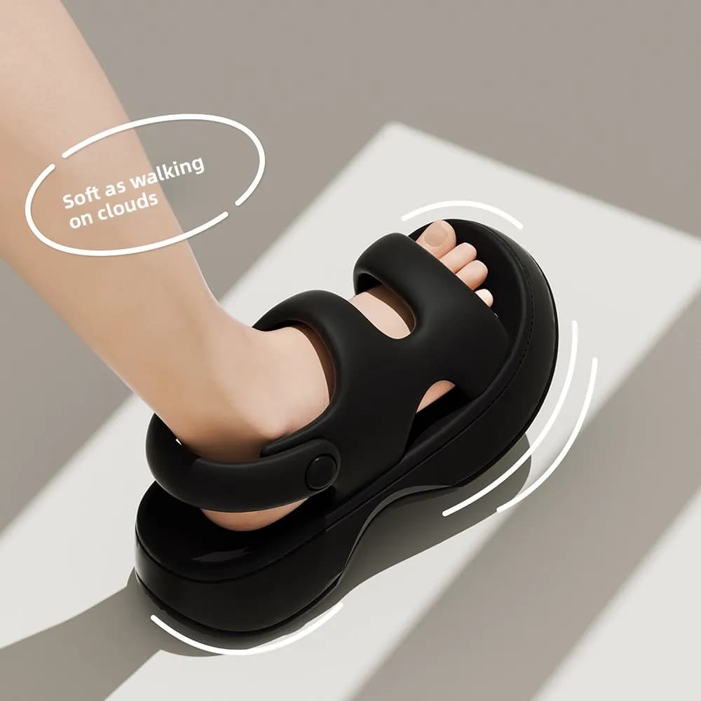 Sandali morbidi da donna con cinturino sottile, stile romano, da spiaggia, estivi, casual, con punta aperta, in EVA, ciabatte da casa alla moda