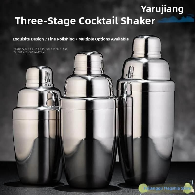 Stainless Steel Cocktail Shaker Set Bar Tools Kit including Base Alcohol Shake Jug And Snow Cup for Mixing Cocktails