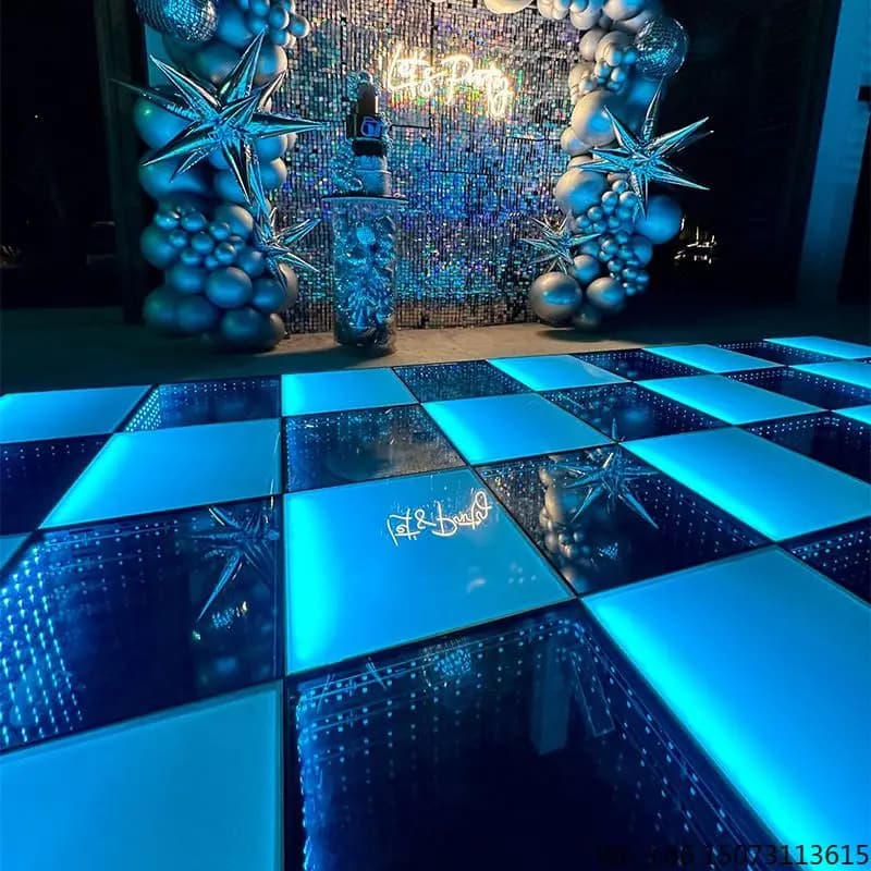 Pavimento da Ballo Digitale LED Wireless 20x20ft con Piastrelle Magnetiche per Hotel e Illuminazione Palcoscenico