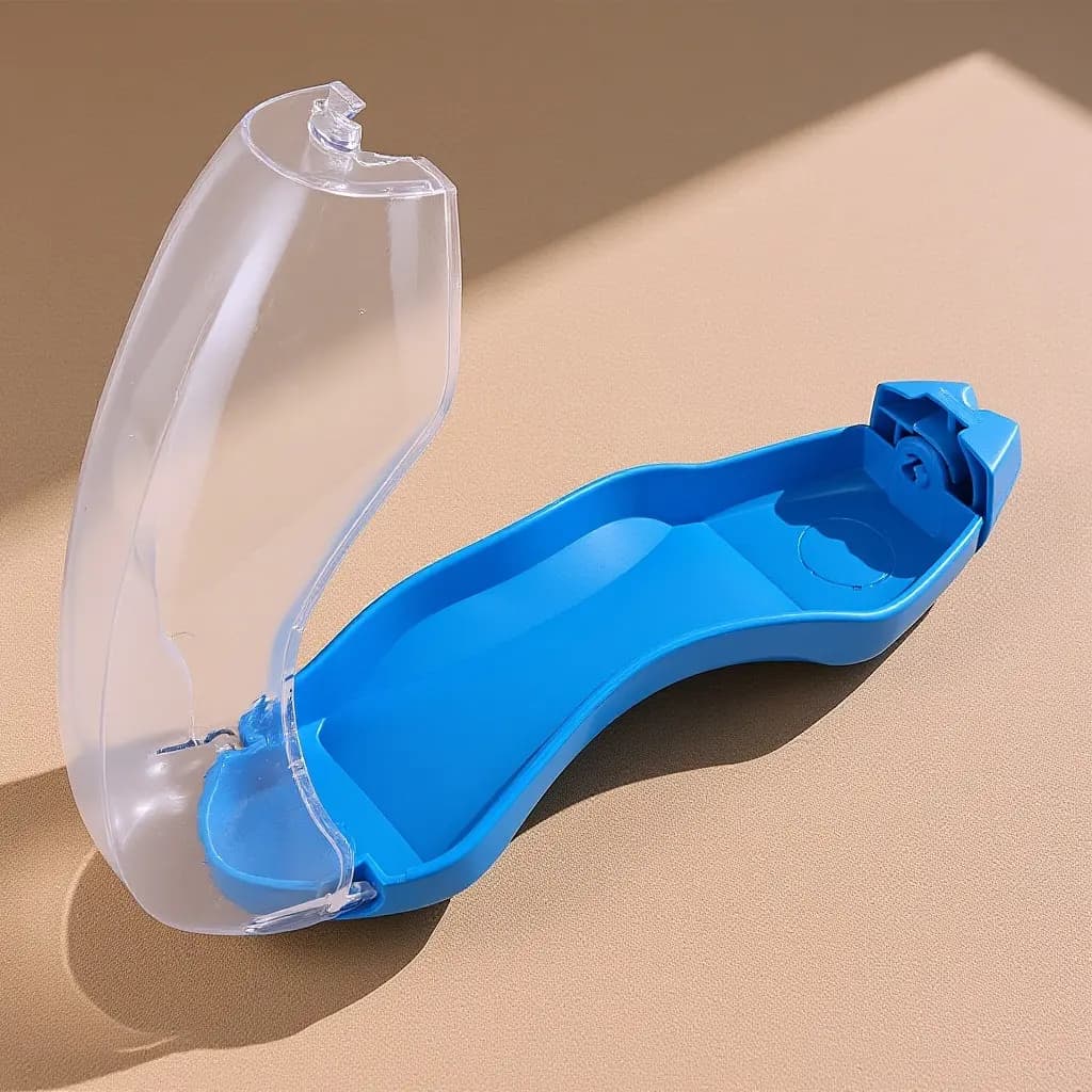 Scatola portaoggetti per occhialini da nuoto Custodia protettiva in plastica robusta per occhialini da nuoto Telaio resistente ai graffi Design compatto e sicuro