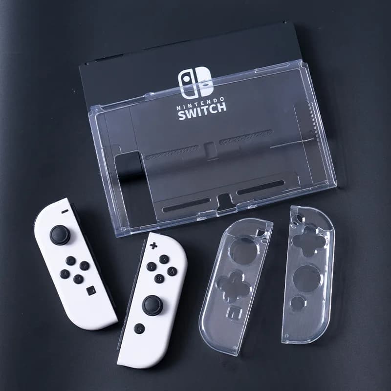 Transparent TPU Soft Case Protective Shell Cover For Nintendo Switch 2/NS Oled Game Console Joy-con Crystal Back Full Protector