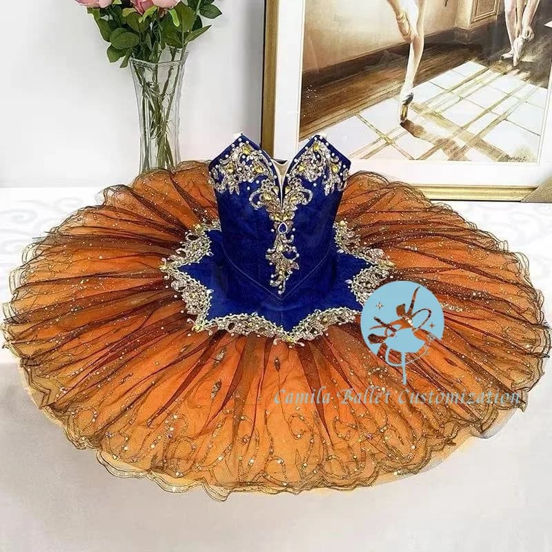 Gonna da competizione TUTU per balletto con variazione di fata argentata Esmilada di fascia alta personalizzata privata per adulti e bambini