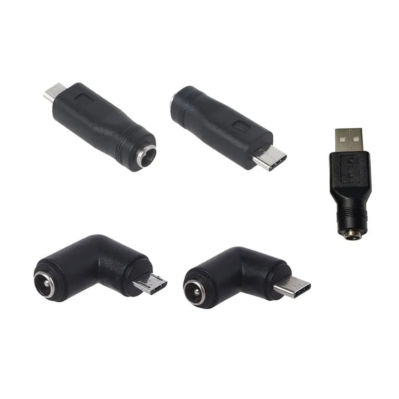 USB/tipo C / Micro USB maschio a DC 5.5x2.1mm DC femmina connettore carica Barrel Jack adattatore di alimentazione per Tablet telefono