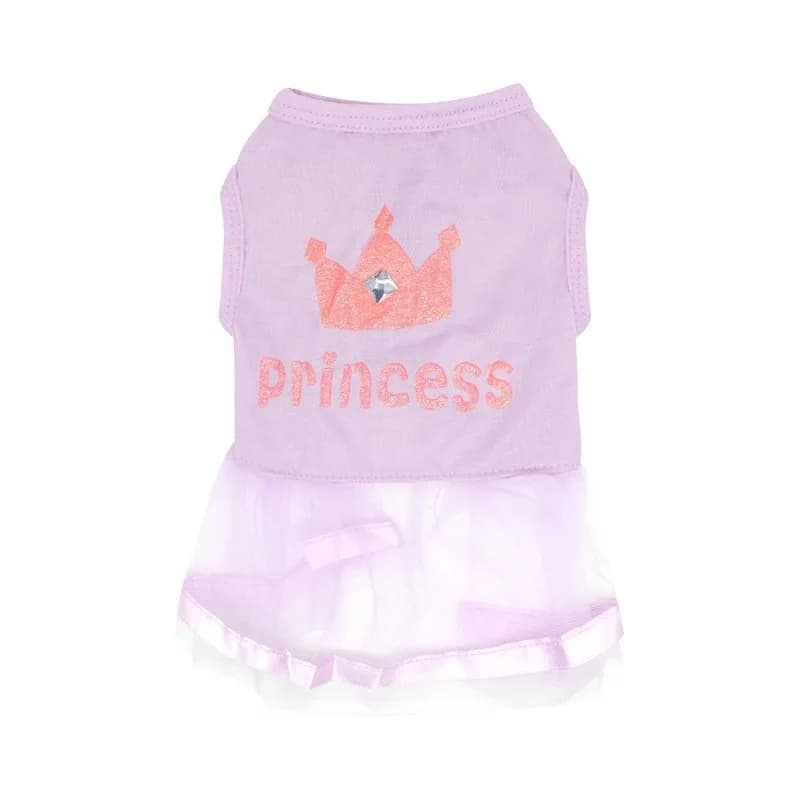 Abito da cucciolo in pizzo di pizzo Abbigliamento per cani primaverile ed estivo Forniture per animali domestici Gonna da principessa Teddy con corona di moda all'ingrosso