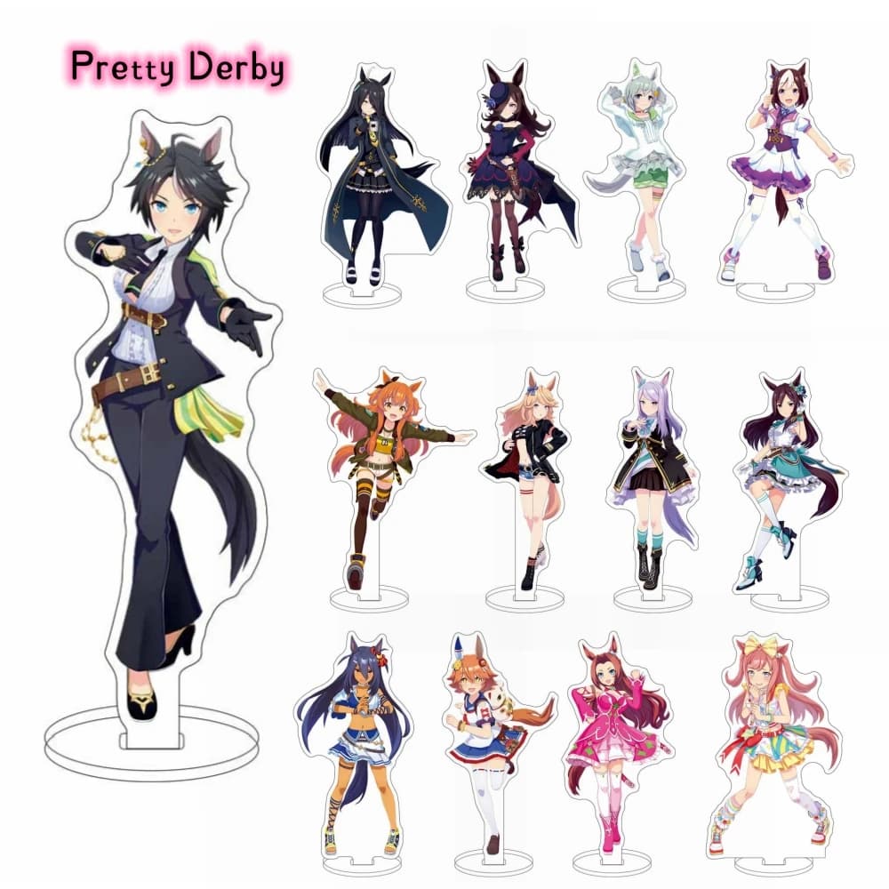 Portachiavi in acrilico HD con personaggio anime Pretty Derby, modello da collezione, decorazione da scrivania per ragazze, regalo di Natale