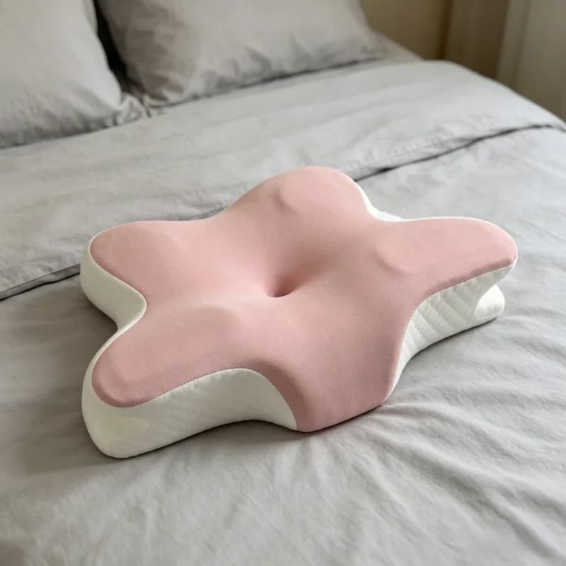 Cuscino Ergonomico in Memory Foam a Forma di Farfalla, Cuscino Cervicale Ortopedico a Lento Ritorno per Alleviare il Dolore al Collo, per Dormire