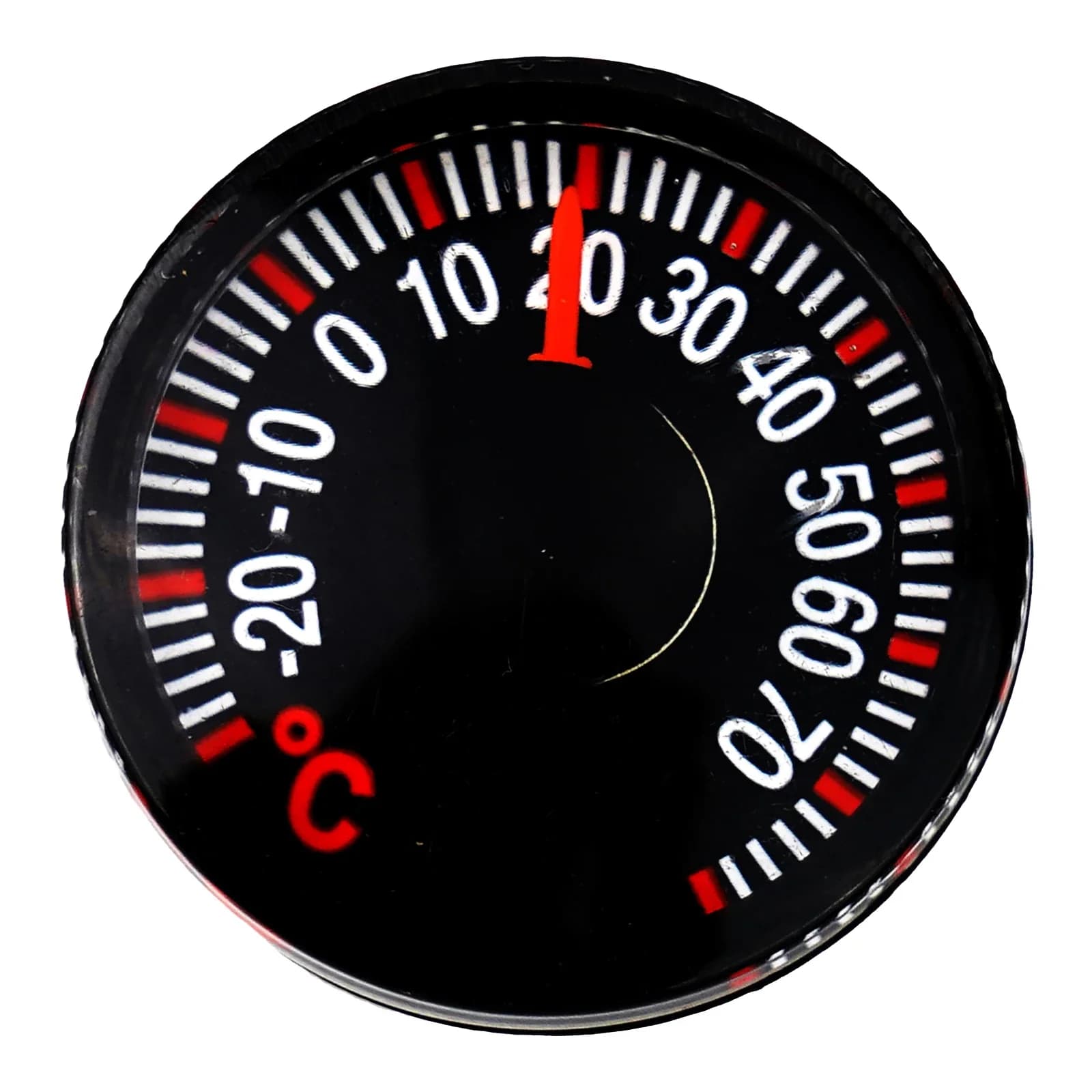 1pcs 20mm Plastic Black High Precision Thermometer Casement Indoor Outdoor Wall Garden Dial Measurement