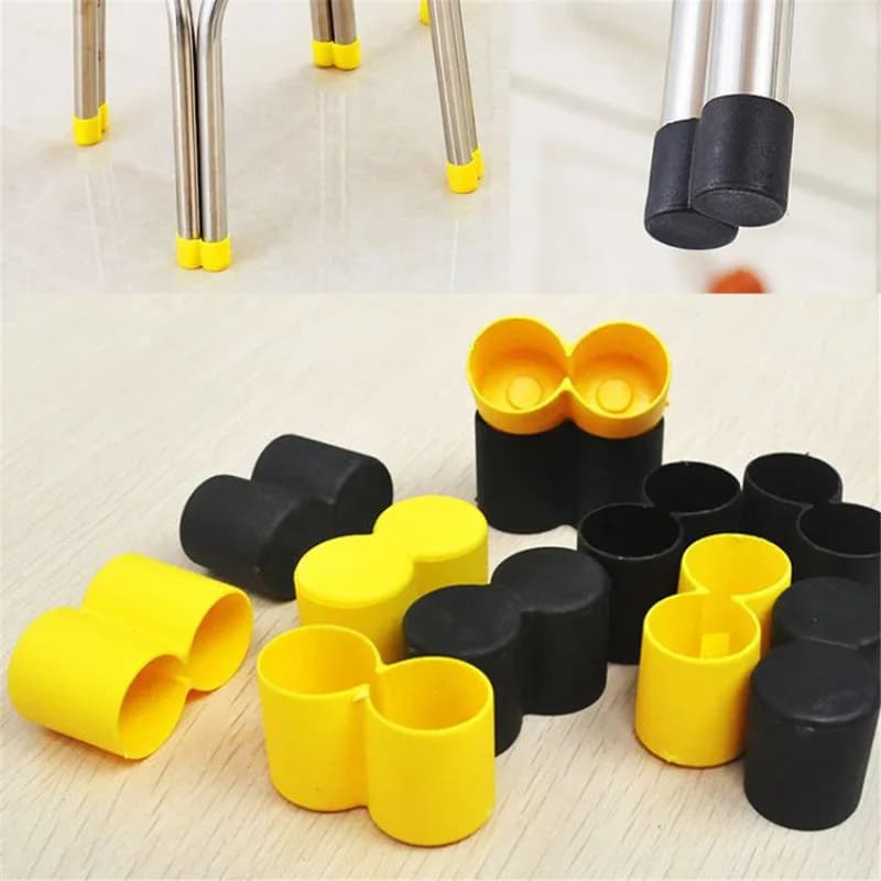 4 pezzi tappi per gambe in plastica per sedia doppio cerchio rotondo protezione per gambe piedi per tavolo copertura per tavolo protezione per tavolo protezione per mobili