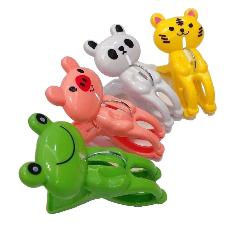 Springs for Creative Clothes Clips for Clothes Clips for Beach Towels Springs for Quilt Mollette for Home Nice Frog Bear Maiale Tige