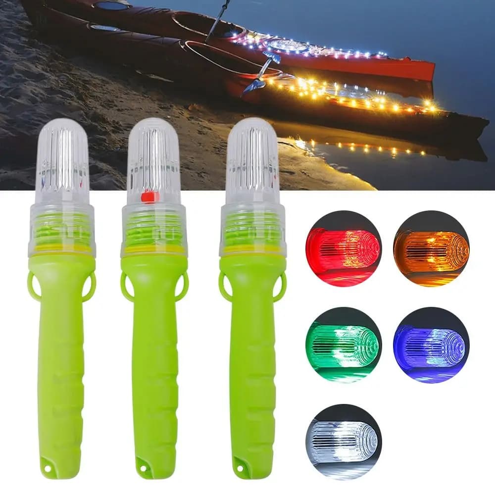 Luce LED Galleggiante per Pesca, Lampada a Doppio Flash, Luce di Segnalazione per Reti da Pesca, Luce di Avvertimento Impermeabile, Luce di Segnalazione per Boa