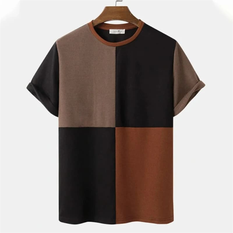 T-shirt da uomo divertente con stampa a righe, girocollo, maniche corte, stile Harajuku, abbigliamento estivo casual da uomo, t-shirt oversize