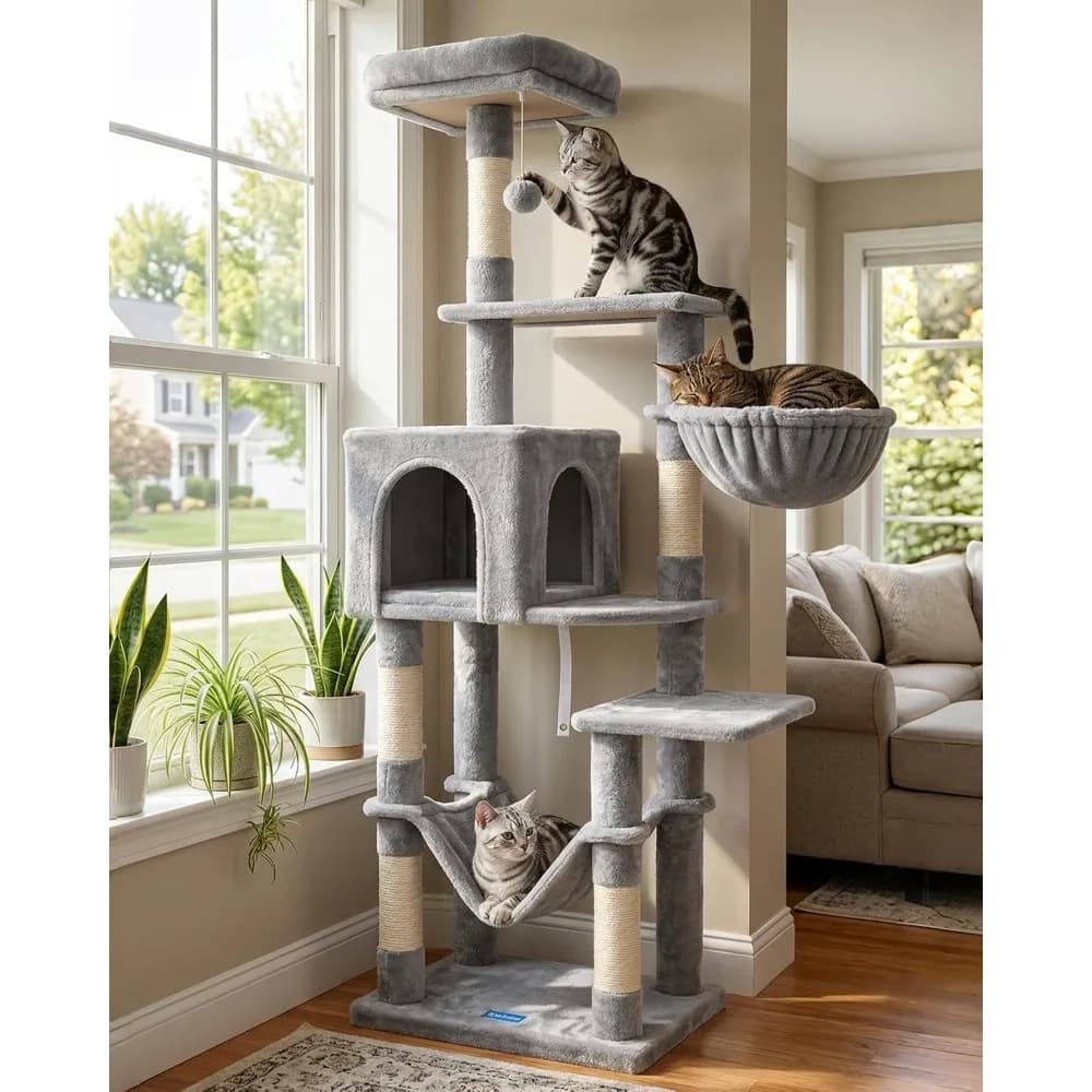 Quick ShipLocal Warehouse Cat Tree Multi-Level Sisal Scratching Posts MPJ050W