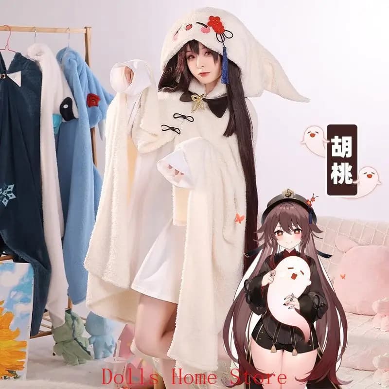 Coperta in flanella Genshin Impact Wanderer Scaramouche Hu Tao Anime Cosplay per divano, pisolino, letto