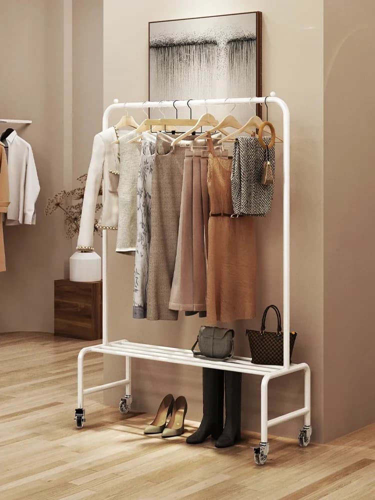 Espositori estetici, ganci per negozi di abbigliamento per bambini, espositori, finestre per vestiti dal pavimento al soffitto