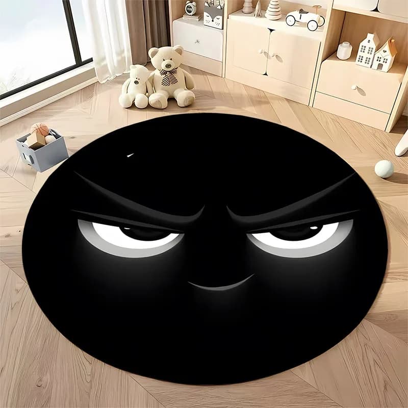 Free shipping! "Playful Cartoon Face Round Rug for Bedrooms" round carpet for home sofa bedroom, gift