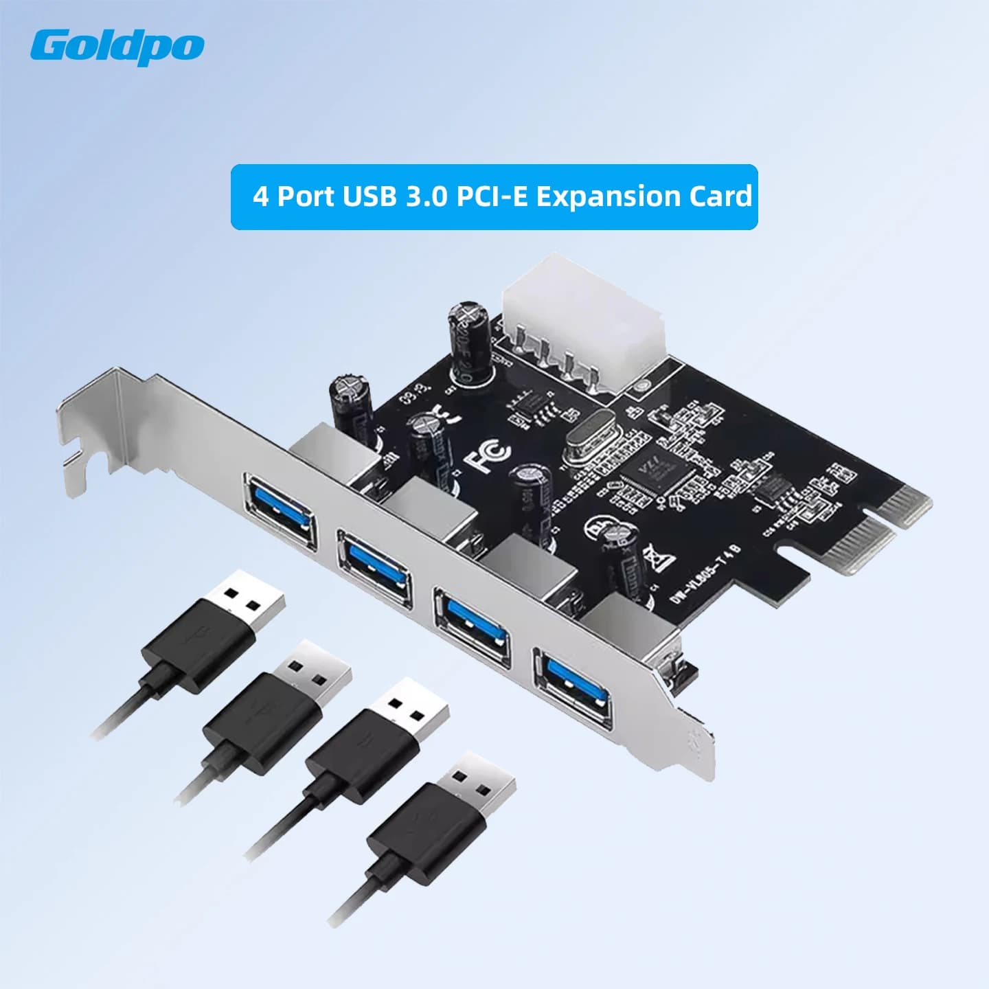 Scheda di espansione PCI-E USB 3.0 a 4 porte PCI Express PCIe Adattatore HUB USB 3.0 Controller USB 3.0 a 4 porte USB 3 0 PCI e PCIe Express
