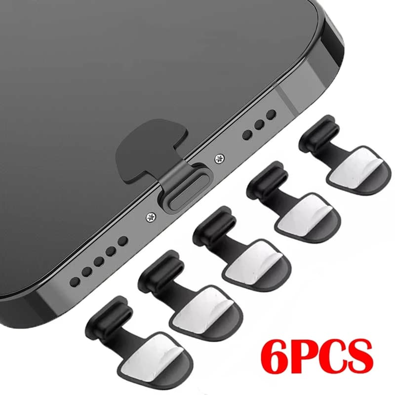 2/4/6pcs USB C Anti Loss Dust Caps Type C Charging Door Cover for Iphone 14 13 Pro Max 7 8 Xiaomi Samsung Dust Cap