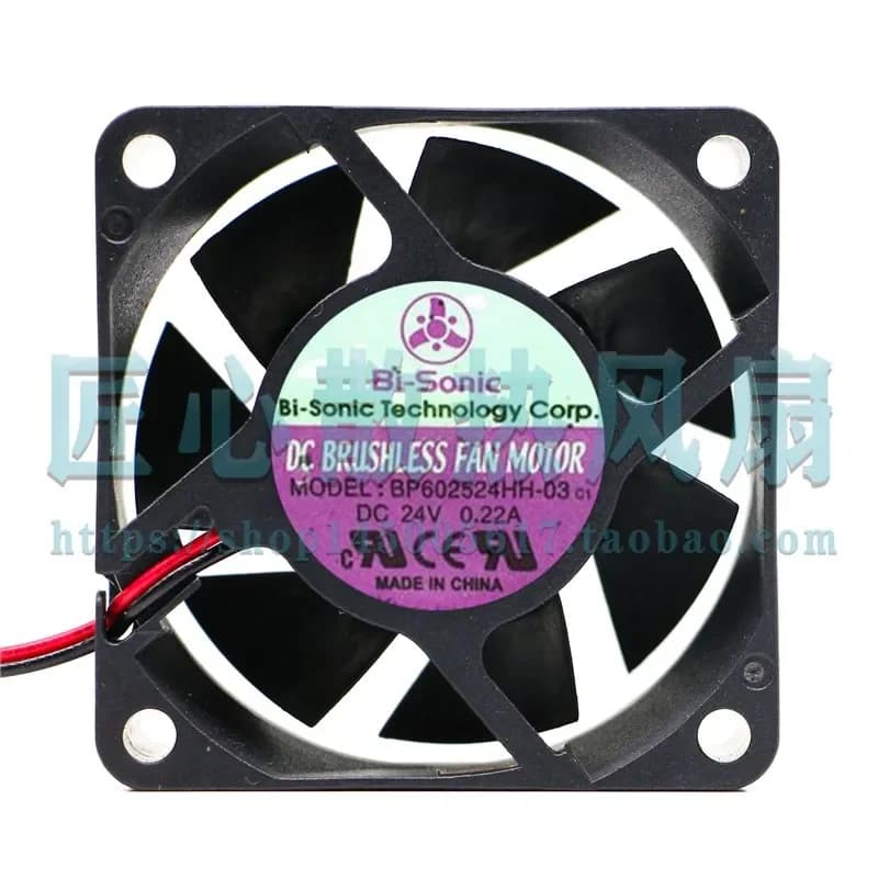 New Bi-sonic BP602524HH-03 DC Fan for 24V 6025 Size 6cm 0.22A