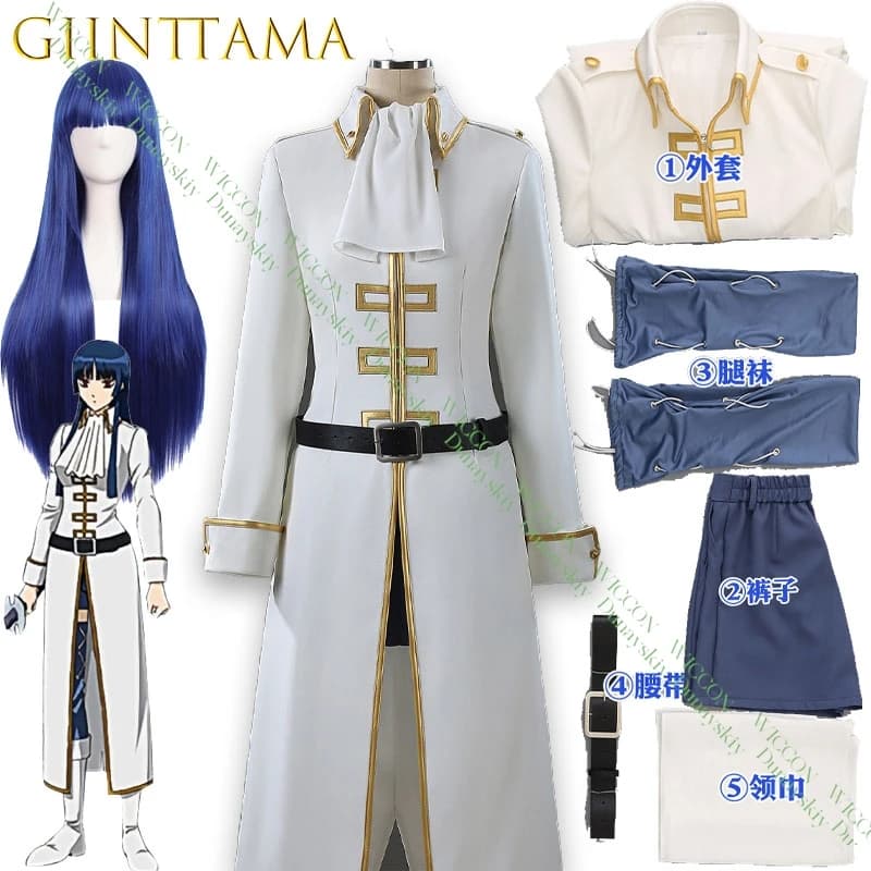 Anime Game Gintama Imai Nobume Cosplay Costume Leather Embroidery Pockets Detail Casual Roleplay Outfit for Women