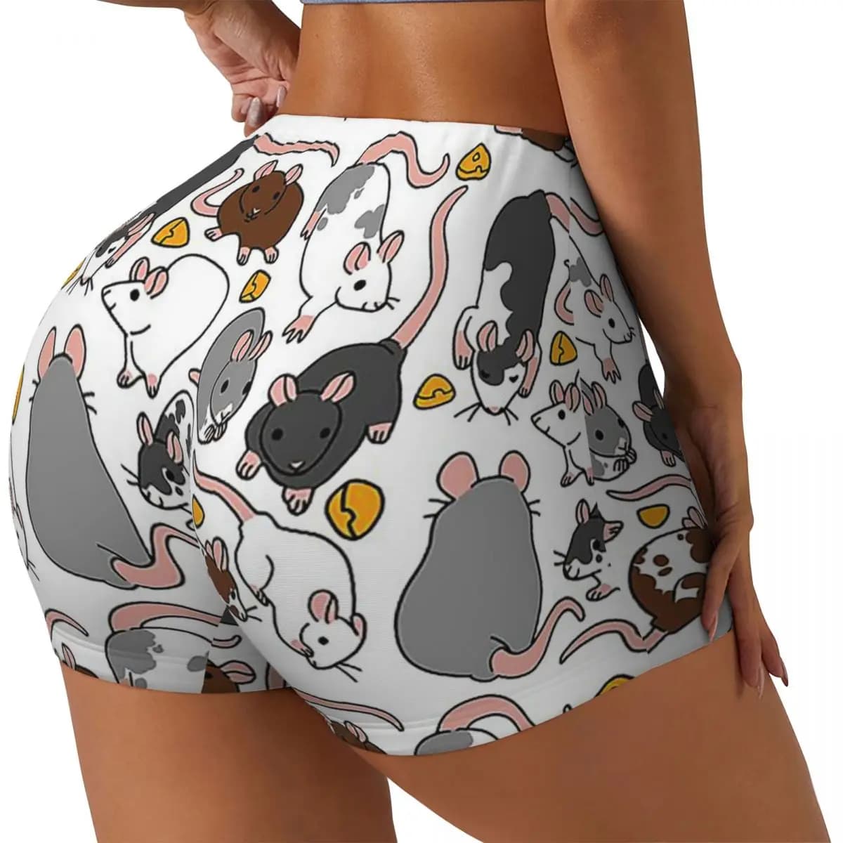 Personalized women's gym workout shorts Rat Pack Yoga shorts for athletic volleyball bikers