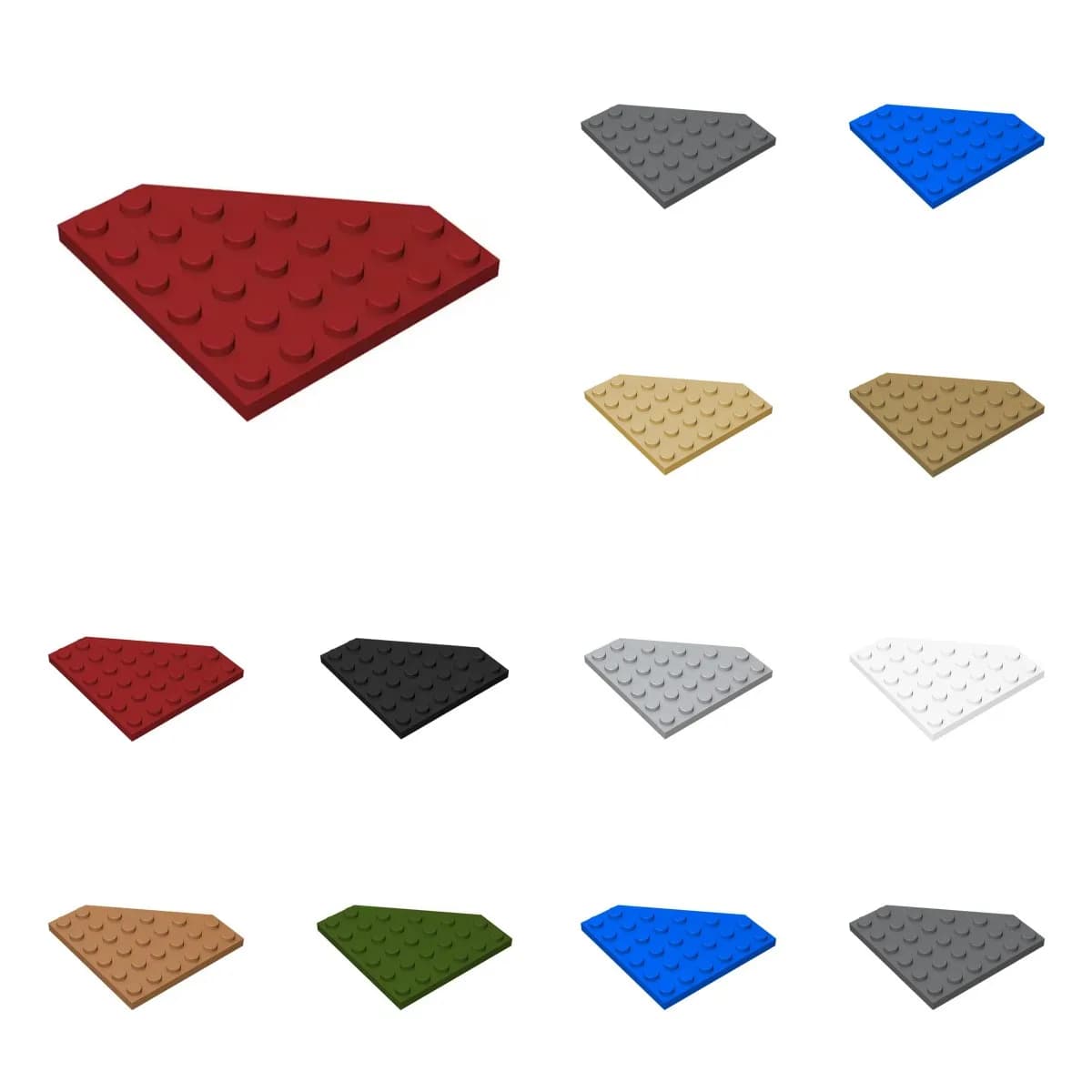 10 pz 6106 Cuneo Piastra Building Blocks Kit 6x6 Taglio Angolo Bordo Mattoni Particelle Educativi FAI DA TE Giocattoli Per Bambini Regali Di Compleanno