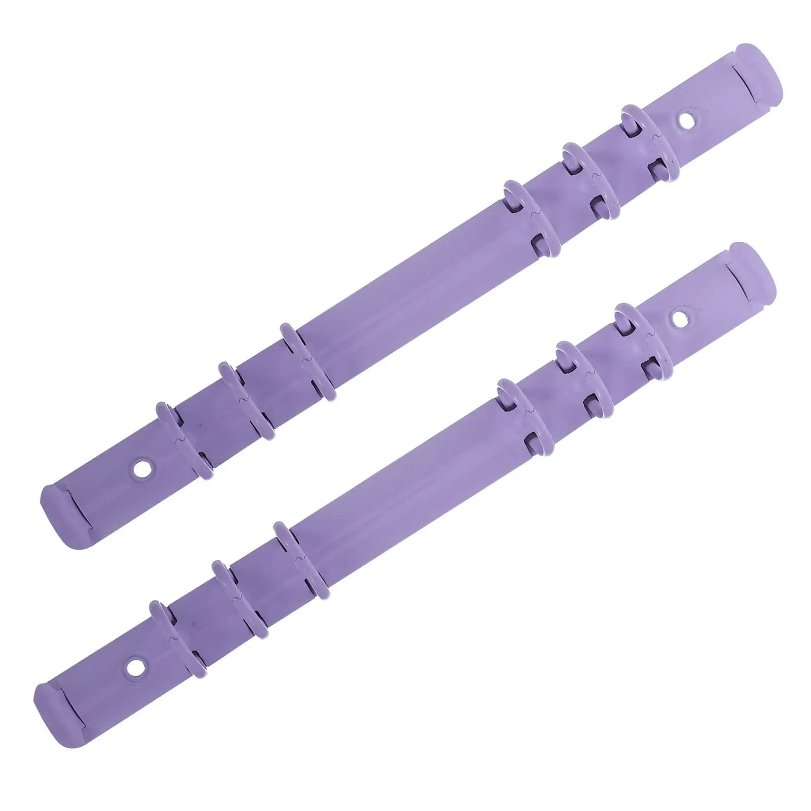 2 Pezzi Eleganti Meccanismi di Rilegatura in Metallo Viola a 6 Anelli, Staccabili, per Quaderni, Agende e Organizer