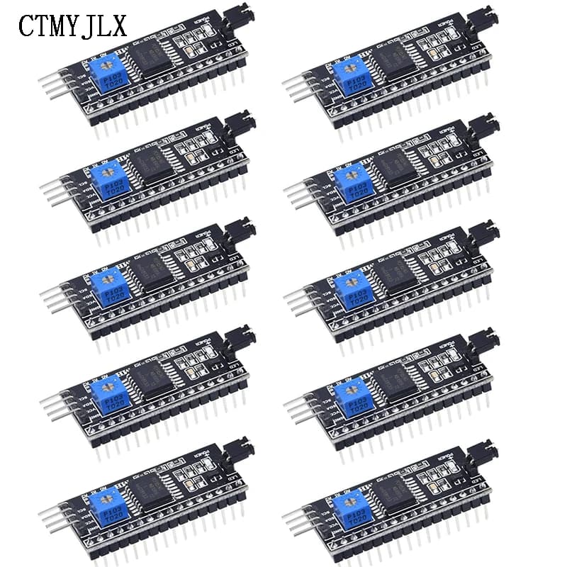 10PCS PCF8574 Module LCD Display Adapter IIC I2C LCD1602 2004 IIC 5V Serial Interface Card For Arduino Robort Parts FAI FROM TE