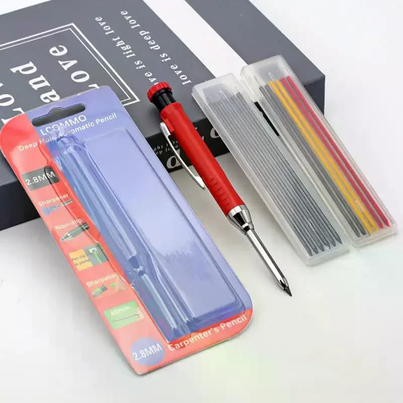 Woodworking Pencil Card Set,2.8mm Deep Hole Woodworking Marking Pencil Architects Drawing Tool,For Carpenters Engineering