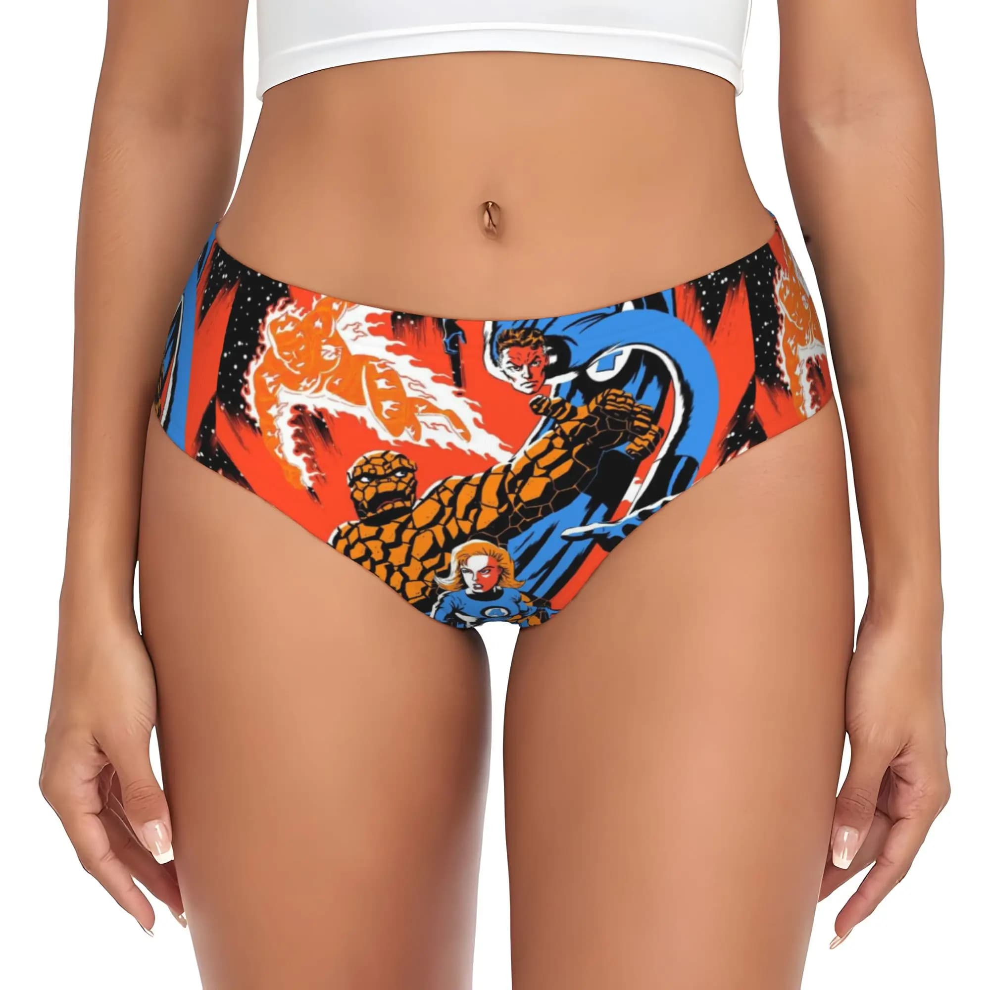 Mutandine personalizzate da donna F-Fantastic Four, slip femminili morbidi
