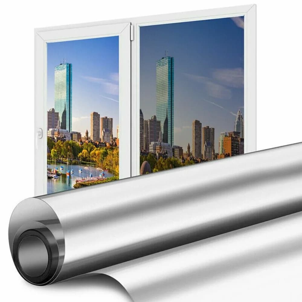 One Way Mirror Window Film Heat UV Reflective Privacy Tint Foil For Home Office,Privacy Protection, Sunscreen, Home Insulation, Glass Film, Window Balcony Mirrors, Window Film Stickers