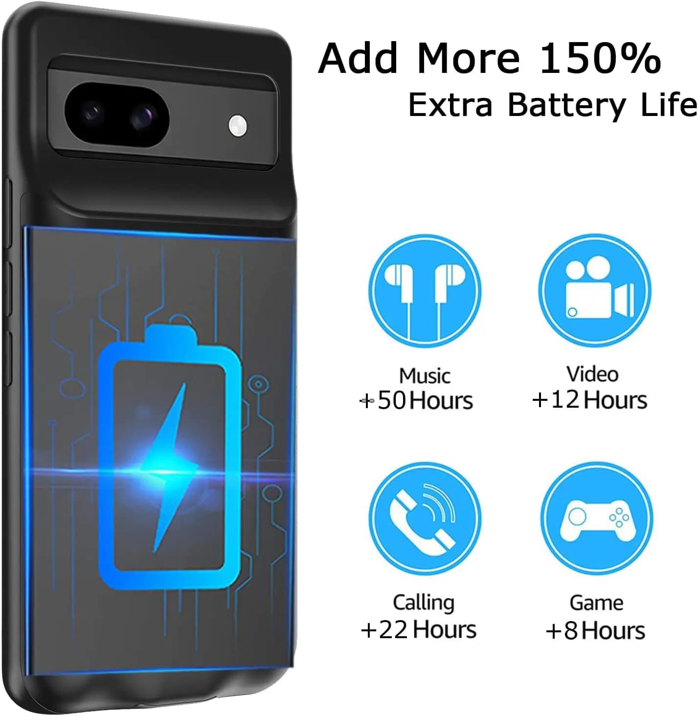 Custodia con Caricabatterie Wireless Magnetico per Google Pixel 6A 7A 8A 9 10 Pro XL 9A - Cover Esterna con Funzione Power Bank