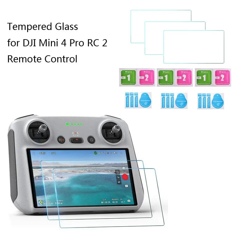 Pellicola in vetro temperato HD per DJI Mini 4 Pro RC 2 Protezione schermo antigraffio per telecomando Mini 4 Pro RC2 Accessori remoti