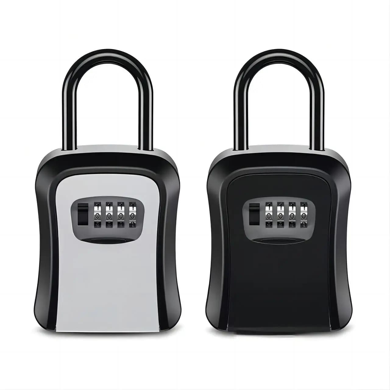 Outdoor Waterproof Key Storage Box 4 Digit Code Free Installation Steel Wire Hanging Extended Locking Hook Password Key Box
