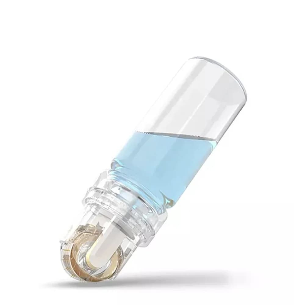 1 pz 64 pin titanio micro ago rullo dispositivo per la cura della pelle uso domestico labbro viso sopracciglia capelli cuoio capelluto siero applicatore