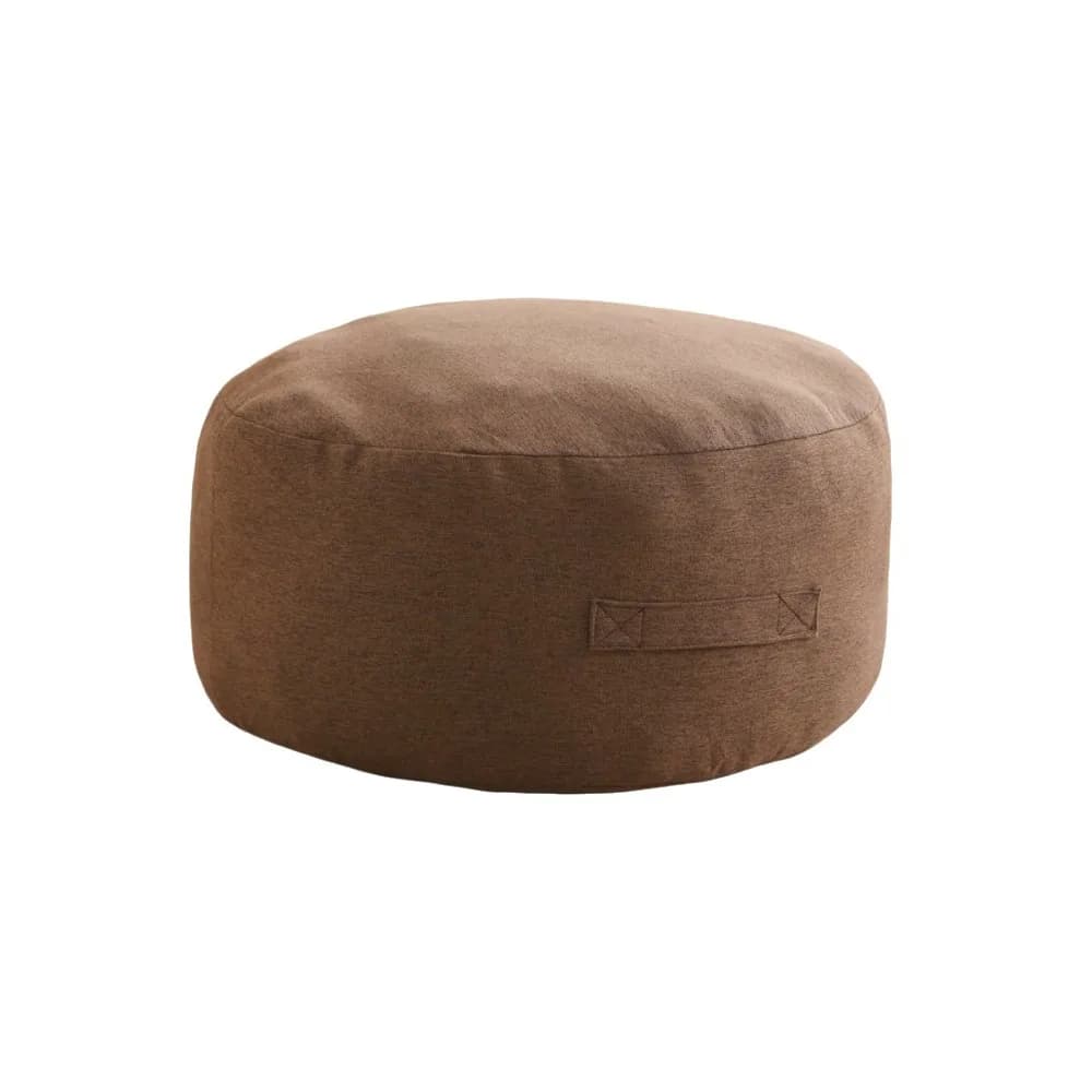 Round Seat Cushion Cover Large Capacity with Pocket Storage Leg Bench Unstuffed Clothes Storage Bag Meditation Use