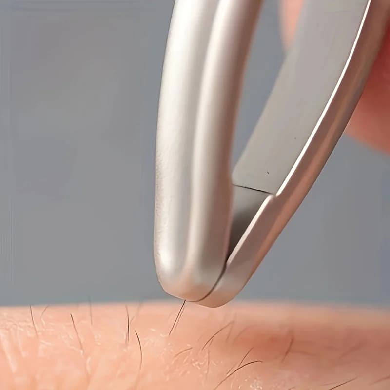 1/2/3 Pezzi Pinzette Premium a Punta Tonda per Rimozione Peli Sopracciglia e Viso, Clip di Precisione Senza Cuciture per Peli Corti e Barba